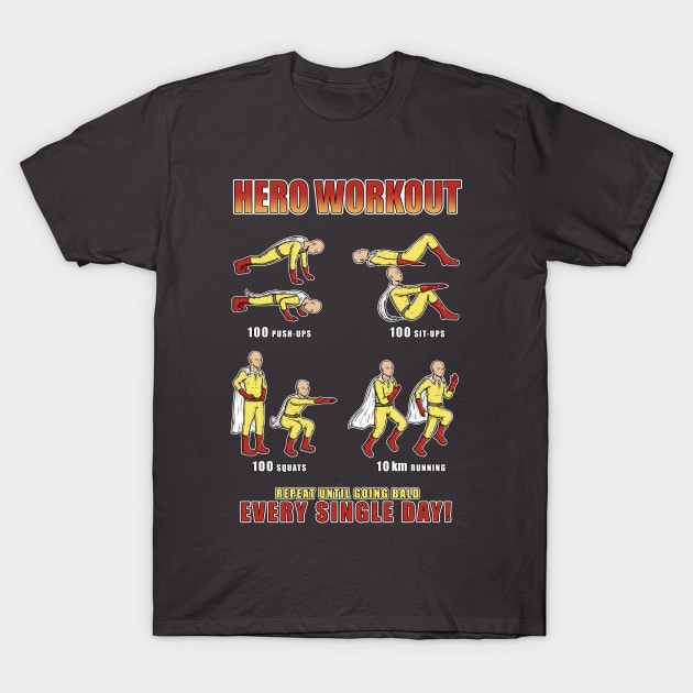 HERO WORKOUT T-Shirt by Firebrander